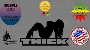 THICK SEXY GIRL Car Window Vinyl Decal BIG Girls BBW Bumper Sticker - Picture 1 of 8