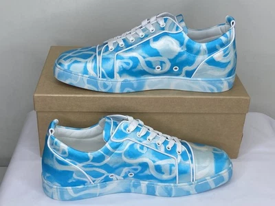 Christian Louboutin Hombre Tenis Azul Blanco Talla 13.5 Louis Junior Orlato Plano Foto 1 de 4