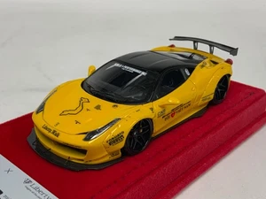 1/43 Fuel Me Models Ferrari 458 Italia LBWK Liberty walk in Yellow  BO282 - Picture 1 of 7