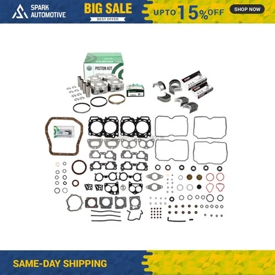 Full Gasket Set Pistons Bearings Fit 06-11 Subaru Impreza Legacy Forester 2.5L - Image 1 of 4