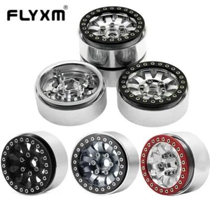 CNC Aluminum Alloy 1.9 Beadlock Wheels Rims for 1/10 RC Crawler Axial SCX10 D90 - Picture 1 of 24