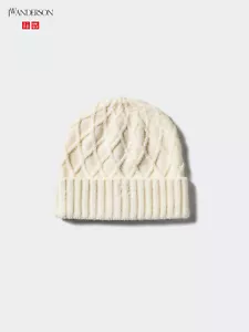 UNIQLO X J W ANDERSON HEATTECH Cable Knit Watch Cap Beanie Hat - Off White - NWT - Picture 1 of 6