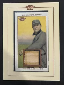 Sam Crawford 2002 Topps 206 T206 juego usado reliquia de murciélago TR-SC HOF - Imagen 1 de 2