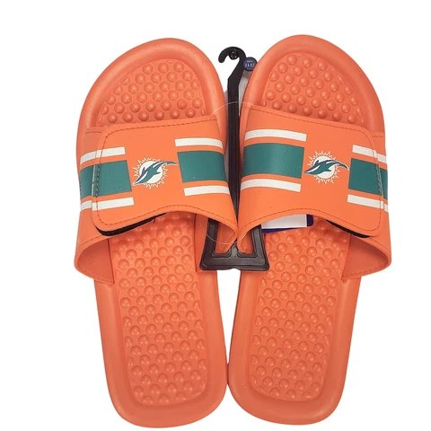 Miami Dolphins Men's FOCO Flip Flops Size 11-12 Cover