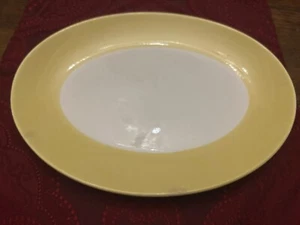 Vassoio/piatto da portata vintage giallo e bianco 11 1/2 in - Foto 1 di 2