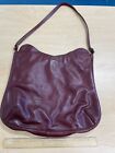Letisse burgundy retro shoulder pocketbook-large with zippered compartment