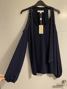 BNWT at £135 Michael Kors stretch cold shoulder stretch top size medium 12-14 - Picture 1 of 6
