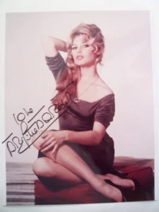 BRIGITTE BARDOT ORIGINAL AUTOGRAPHED PHOTOGRAPHY 10 x 8 CERTIFICATE AUTHENTICITY - Picture 1 of 1