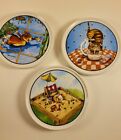3 Gary Patterson Clay Design Humorous Cat Coasters