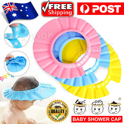 Adjustable Baby Shower Cap Baby Kids Children Bath Shampoo Shield Hat Vic • 3.65$