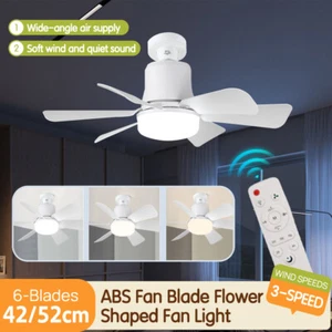 Large Ceiling Fan E27 Socket Fan 40W with Dimmable LED Light Remote Controller - Picture 1 of 21