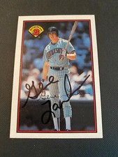 Gene Larkin Signed 1989 Bowman Card Auto Minnesota Twins Baseball Autograph COA