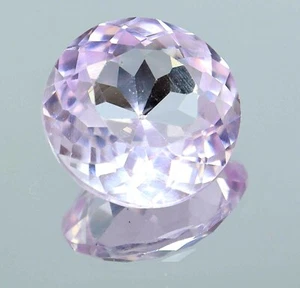 Morganite rosa certificata naturale 10,35 ct dal Brasile taglio tondo pietra preziosa sfusa - Foto 1 di 6