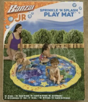 Banzai Inflatable Sprinkle 'N Splash Kiddie Play Mat Water Pool Sprayer NEW!!! - Image 1 of 4