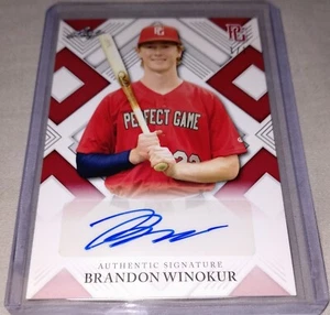 Brandon Winokur 2022 Leaf Perfect Game Red Blank Back Proof Auto Card #1/1 - Picture 1 of 2