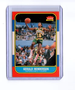 1986 Fleer BB Gerald Henderson Seattle Supersonics #45⭐️💥🎯 NMMT - Picture 1 of 2