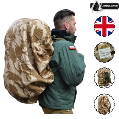 Original Britische Armee Rucksacküberzug 90-120L Desert DPM Large Rucksackhülle - Bild 1 von 4