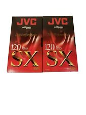 Blank Vhs Tapes Jvc Sx High Performance 120 6 hrs T-120Sx New & Sealed Lot of 2