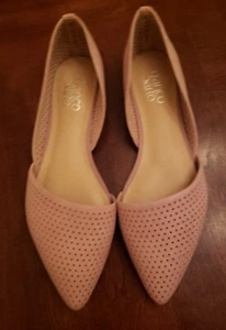 Franco Sarto Pink Suede D'Orsay Flat Women's 8B - Picture 1 of 8
