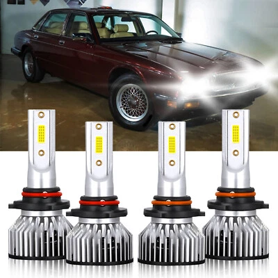 Kit de bombilla LED de haz alto bajo blanco 9005+9006 para Jaguar XJ12 1990-1996 Foto 1 de 4