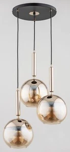 Bernstein Schwarz Glamour Modern Hängelampe Pendelleuchte 3x40W/E14 VOLDA 63066 - Bild 1 von 1