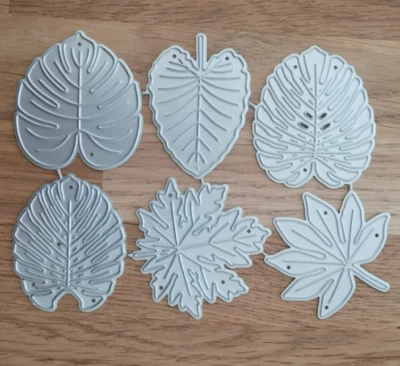 6pcs Metal Maple Leaf Metal Die Cuts Scrapbooking Album Decorative Embossing DIY - Image 1 of 4