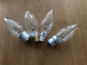 25W/40W/60W INCANDESCENT CLEAR DIMMABLE CANDLE LIGHT BULB FILAMENT LAMPS x 4/10 - Picture 1 of 7