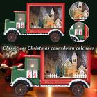 Christmas Decoration Wooden Calendar Car Truck Xmas Decor Ornaments` Home A4Y0