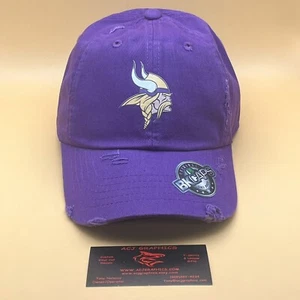 Nuovo cappello papà Minnesota Vikings effetto invecchiato viola NFL berretto snapback - Foto 1 di 7