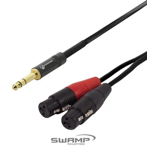 Dual XLR(f) to 6.35mm TRS - Stereo XLR Signal Combiner Audio Cable 2m - Picture 1 of 1