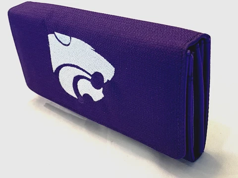 Womens KANSAS STATE WILDCATS Purple Snap Fold Wallet Cover