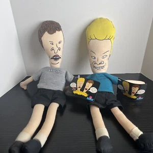 Vintage Beavis And Butthead Plush Doll Toy Set 1993 Out Of Character MTV - Picture 1 of 8