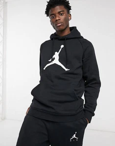 🔥 Herren M Medium ~ Jordan Jumpman Logo Classic Fleece Pullover Hoodie DA6801-010 - Bild 1 von 3