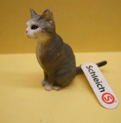SCHLEICH da BARBAPUFFO 13771 GATTO SEDUTO CAT SITTING - Immagine 1 di 2