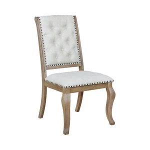 Coaster Brockway Cove Tufted Side Chairs Cream and Barley Brown (Set of 2) - Picture 1 of 3