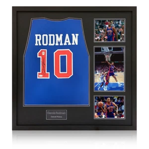 Dennis Rodman signiertes Detroit Pistons Trikot Elite Rahmen (JSA) - Bild 1 von 2