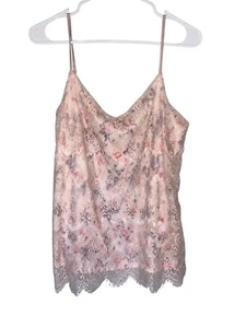 Maurices Women's Lace Overlay Lined Spaghetti Strap Tank Top Size 0 Coquette - Picture 1 of 6