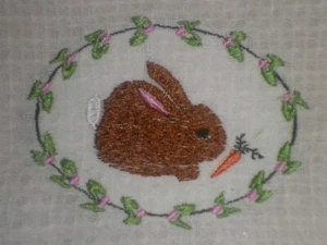 Baby Personalized Burp Cloth Bunny - Picture 1 of 2