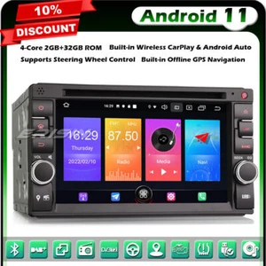 Doppel 2DIN Android 11 Autoradio GPS für Nissan Qashqai X Trail DAB+DVD CarPlay - Bild 1 von 12