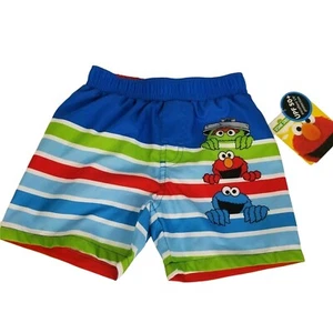Traje de Baño Sesame Street Infant Niños 3/6 Meses UPF MÁS Pantalones Cortos de Tablero Nuevo - Imagen 1 de 12