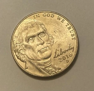 2016 D Jefferson Liberty Nickel Die Crack on Obverse (Scarface- See Pics) - Picture 1 of 4