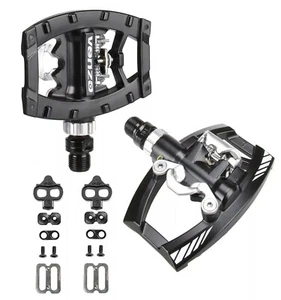 Venzo VZ-E02XR-007Dual Function Platform Shimano SPD Road Touring Pedals+ Cleats - Picture 1 of 10