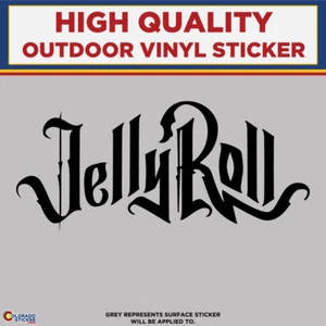 Pegatinas de vinilo troqueladas de texto Jelly Roll de alta calidad - Imagen 1 de 14