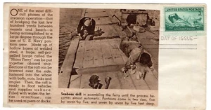 #936 Coast Guard 1945 FDC - Seabees Drill WWII Patriotic Paste-on - Picture 1 of 2