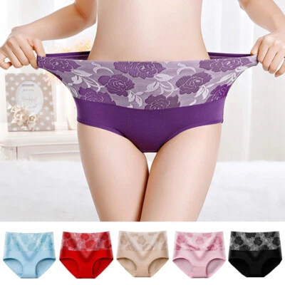 Women Cotton Tummy Control Panties Leak Proof Underwear Women High Waist Knicker