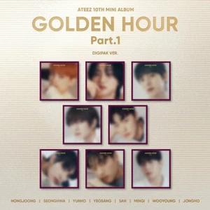 ATEEZ GOLDEN HOUR:PART.1 10th Mini Album DIGIPAK Ver/CD+Photo Book+Card+etc+GIFT - Picture 1 of 15