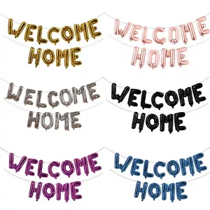 Palloncini 16" WELCOME HOME Lettera Foil Baby Shower Palloncini Decorazione Festa Regno Unito - Foto 1 di 30