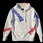 Authentic Thrasher Magazine X Huf Hoodie All Over Print Pullover White Mens Smal
