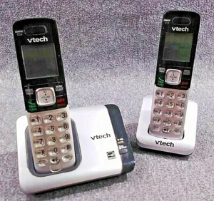 V Tech CS6719-2 Cordless Home Telephone Dual 2 Hand Set With Caller ID Black - Picture 1 of 12