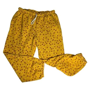Colsie Sweatpants Floral High-Rise Pockets Lounge Jogger SZ L Fall Orange - Picture 1 of 8
